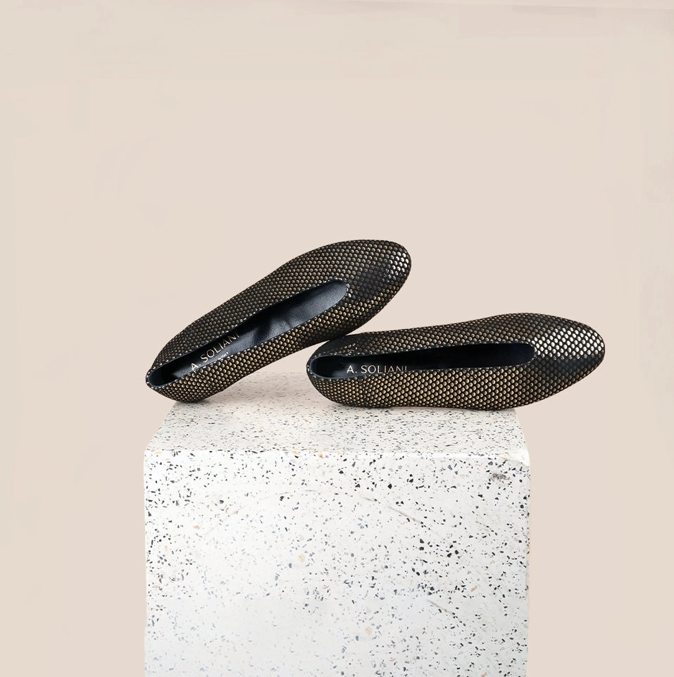 Scala - Dotted Gold All-season Shoes