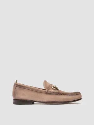BALFRON 003 - Taupe Suede Penny Loafer Sole Safe Easy Stride