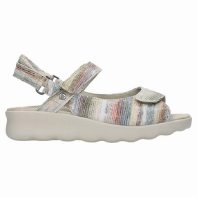 Wolky Pichu Sandal Multi White (Women's) Flexible Grooves