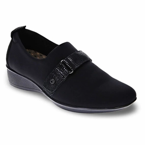 Revere Genoa Black Stretch Loafer (Women's) Basic Wardrobe