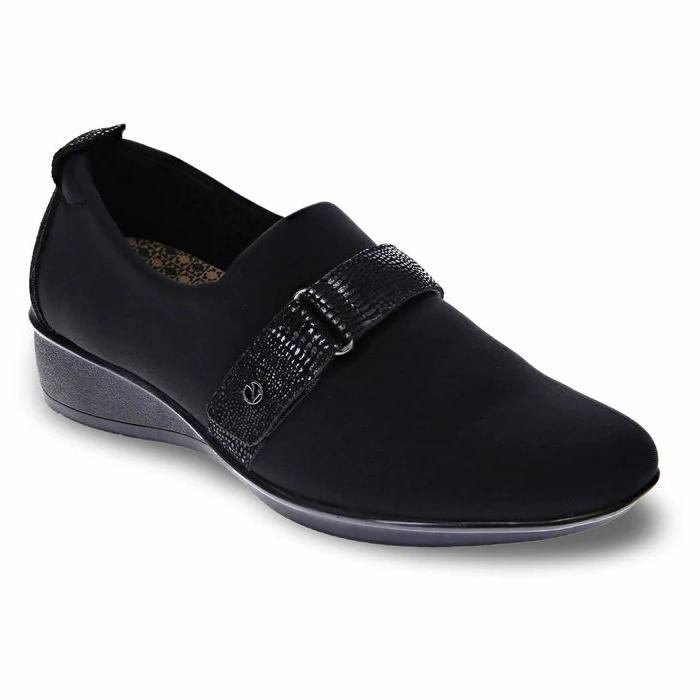 Revere Genoa Black Stretch Loafer (Women's) Basic Wardrobe