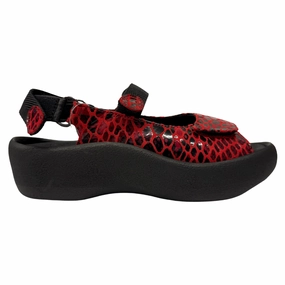 Wolky Jewel Red Cobra Nubuck Sandal (Women's) Rapid Evaporation Fabric Trendy Outdoor Shoes