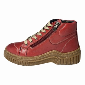 Eric Nurnberg Jace Airlaf Red Leather Boot (Women's) Cool Design Valley Step