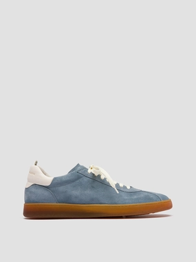 commuters Boosted fit HALO 001 - Blue Leather and Suede Sneakers