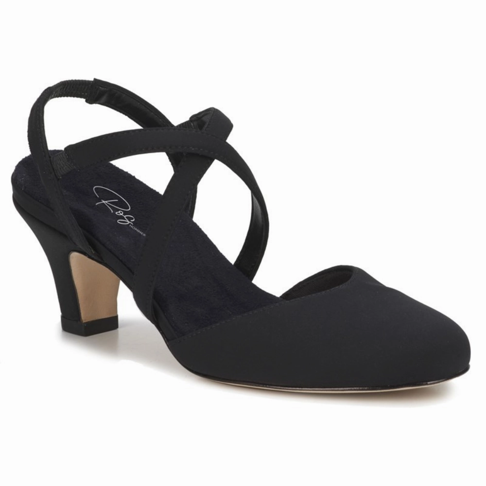 Classic Black Ros Hommerson Caliente Black Microtouch Heel (Women's)