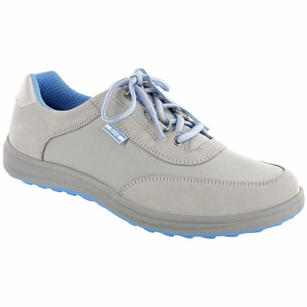 SAS Sporty Silver Nubuck Shoe (Women's) Open Space Shopping Look