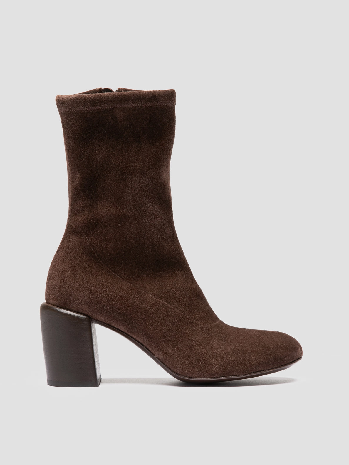 FELICIA 011 - Brown Suede Zipped Boots Italian Glam