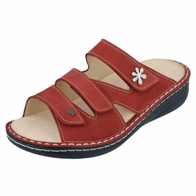 Chic Vacation Footwear Finn Comfort Grenada Chili Nubuck Sandal (Women's)