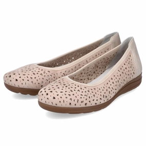Rieker Anita 65 Cliff/Ginger Perf Ballet Shoe (Women's) Foot-Friendly Flats