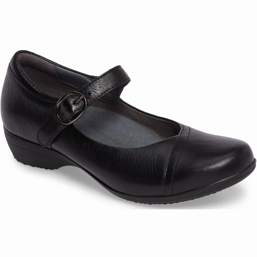 Dansko Fawna Mary Jane Black Leather (Women's) Cozy Feel Footwear Foot Supportive Design