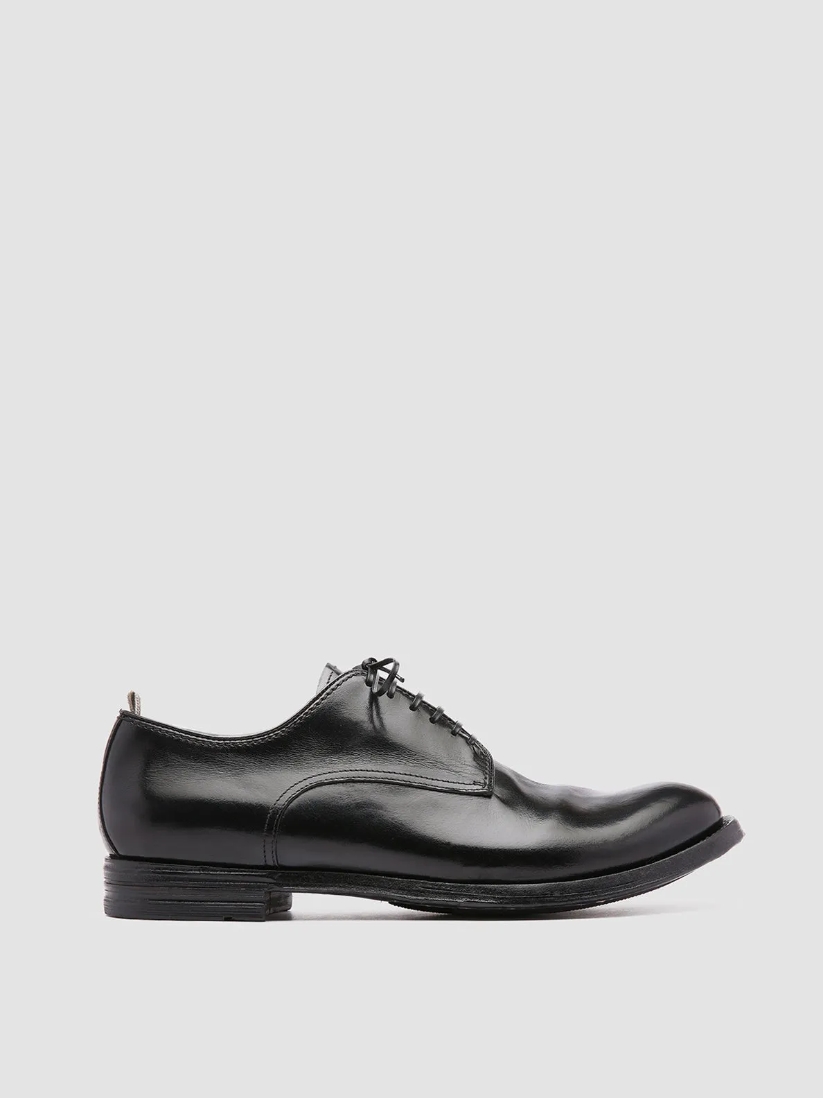 ANATOMIA 012 - Black Leather Derby Shoes Trend Glow