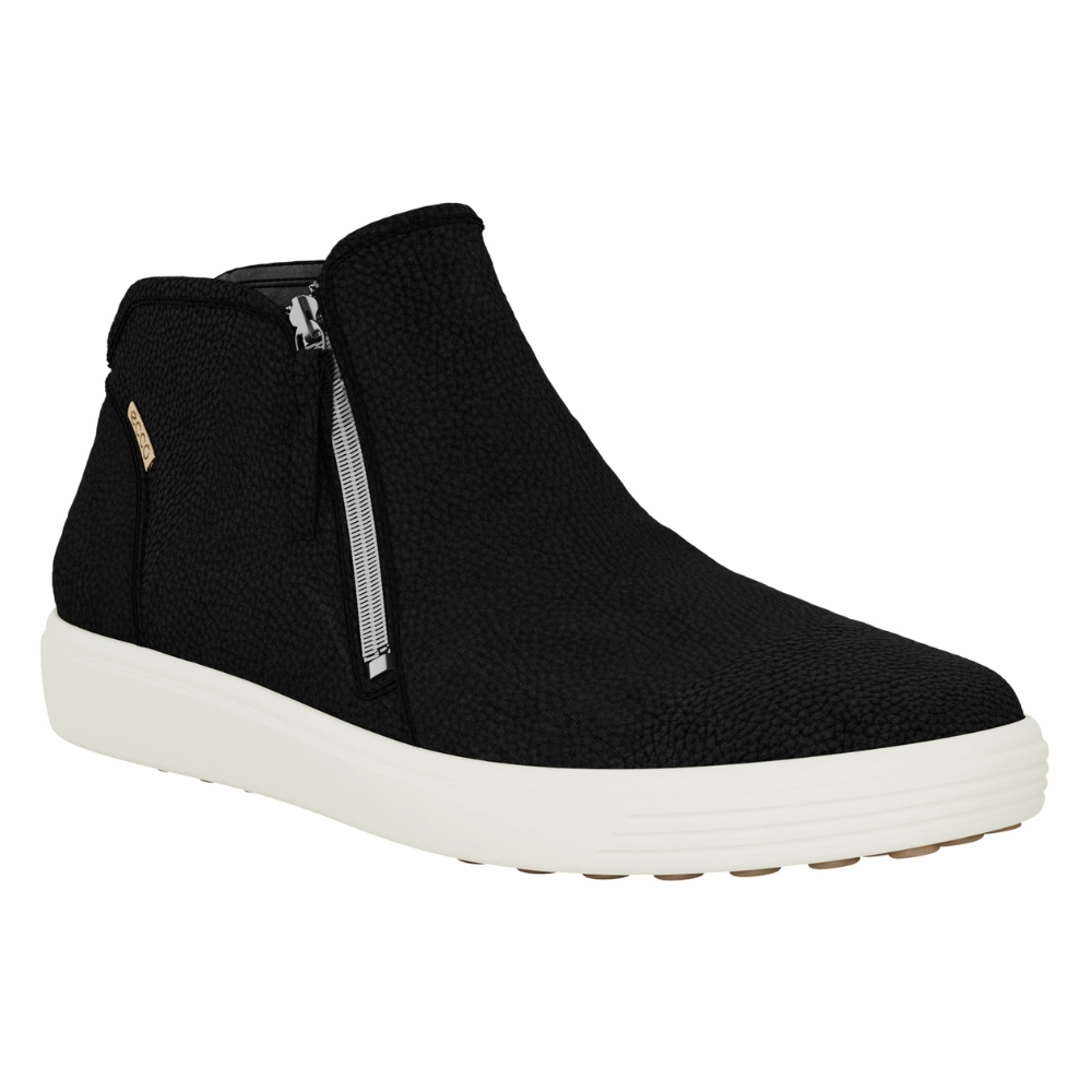 Ecco Soft 7 Black Low Boot (Women's) boho vibe