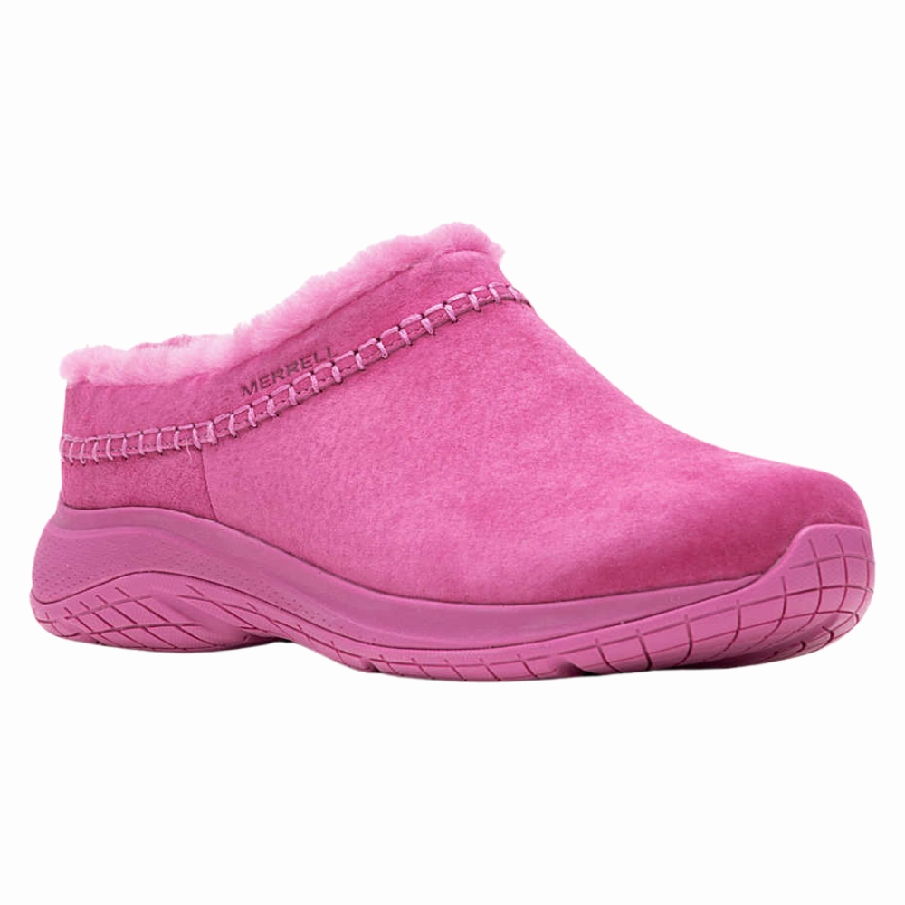 Elastic upper Merrell Encore Ice 5 Fuchsia Wash Pig Suede Clog (Women's)
