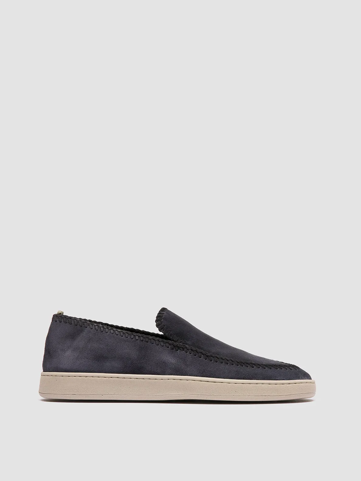 Water-resistant HERBIE 011 - Navy Suede Penny Loafers