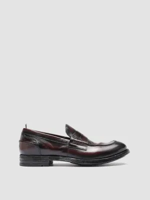 BALANCE 011 - Burgundy Leather Penny Loafers Relaxed Shoes Fresh Move