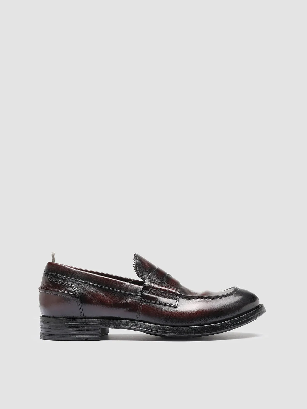 BALANCE 011 - Burgundy Leather Penny Loafers Relaxed Shoes Fresh Move