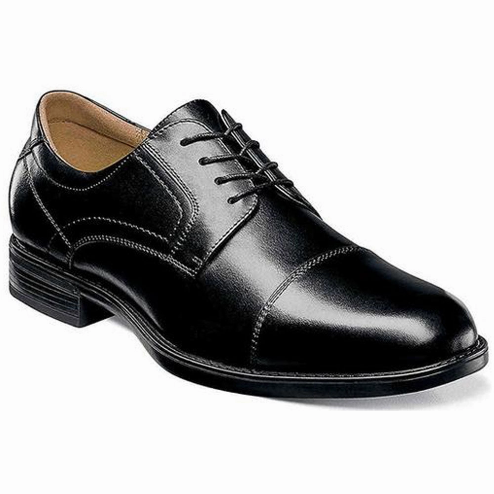 Florsheim Midtown Cap Toe Oxford Black Smooth Leather (Men's) Professional Mood Team Lead
