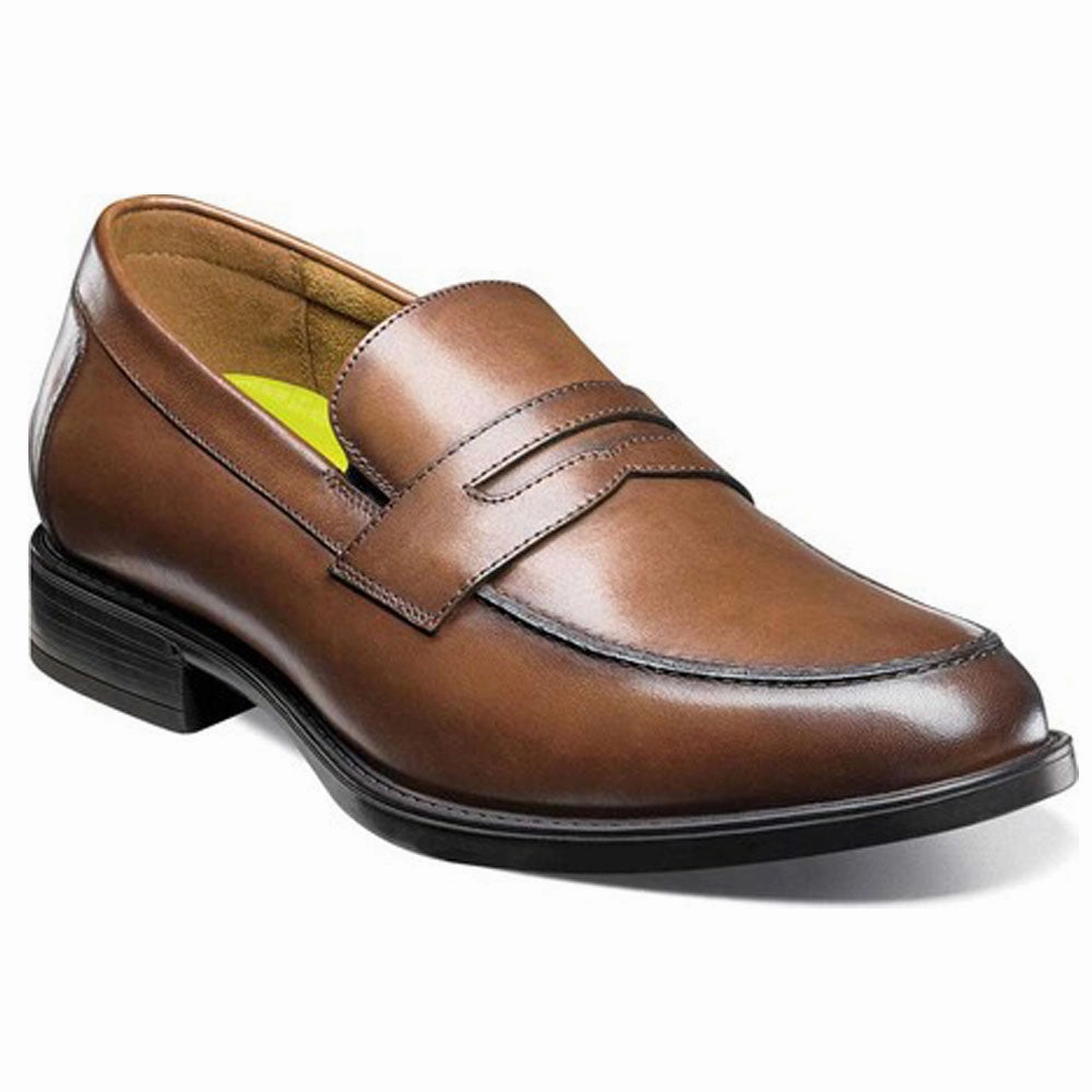 Fast Entry Shine Lock Florsheim Midtown Penny Loafers Cognac Leather (Men's)