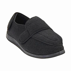 Ventilation Ports Recycled Rubber Composite Foamtreads Physician Extra Wide Slipper Black (Men's)
