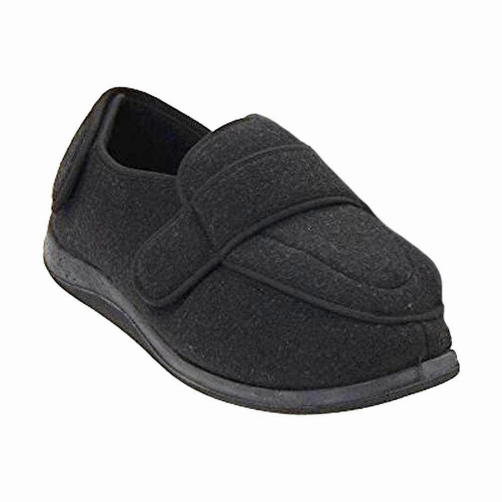 Ventilation Ports Recycled Rubber Composite Foamtreads Physician Extra Wide Slipper Black (Men's)