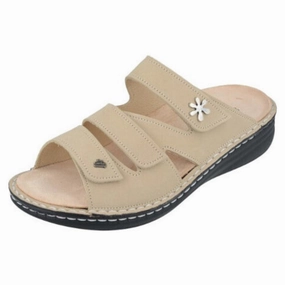 Adjustable band Molded Footbed Finn Comfort Grenada Ivory Nubuck Sandal (Women's)