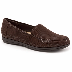 Trotters Deanna Slip-On Brown Mini Dots (Women's) Earth Tone Boat Dock