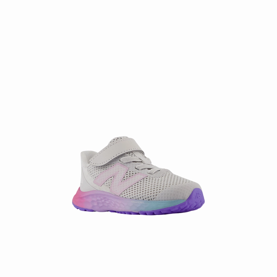 Fresh Foam Arishi v4 ?C Grey with Pink and Lilac (Toddler) Beach Vibe