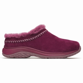 Merrell Encore Ice 5 Dark Cherry Suede Clog (Women's) Blossom Step All Day Use