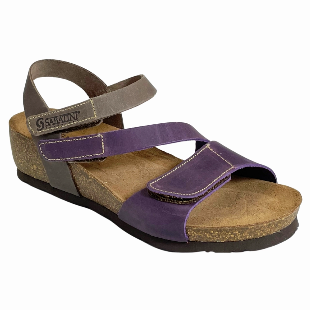 Sabatini Skyler Viola/Fango Crazy Sandal (Women's) Non Toxic Materials