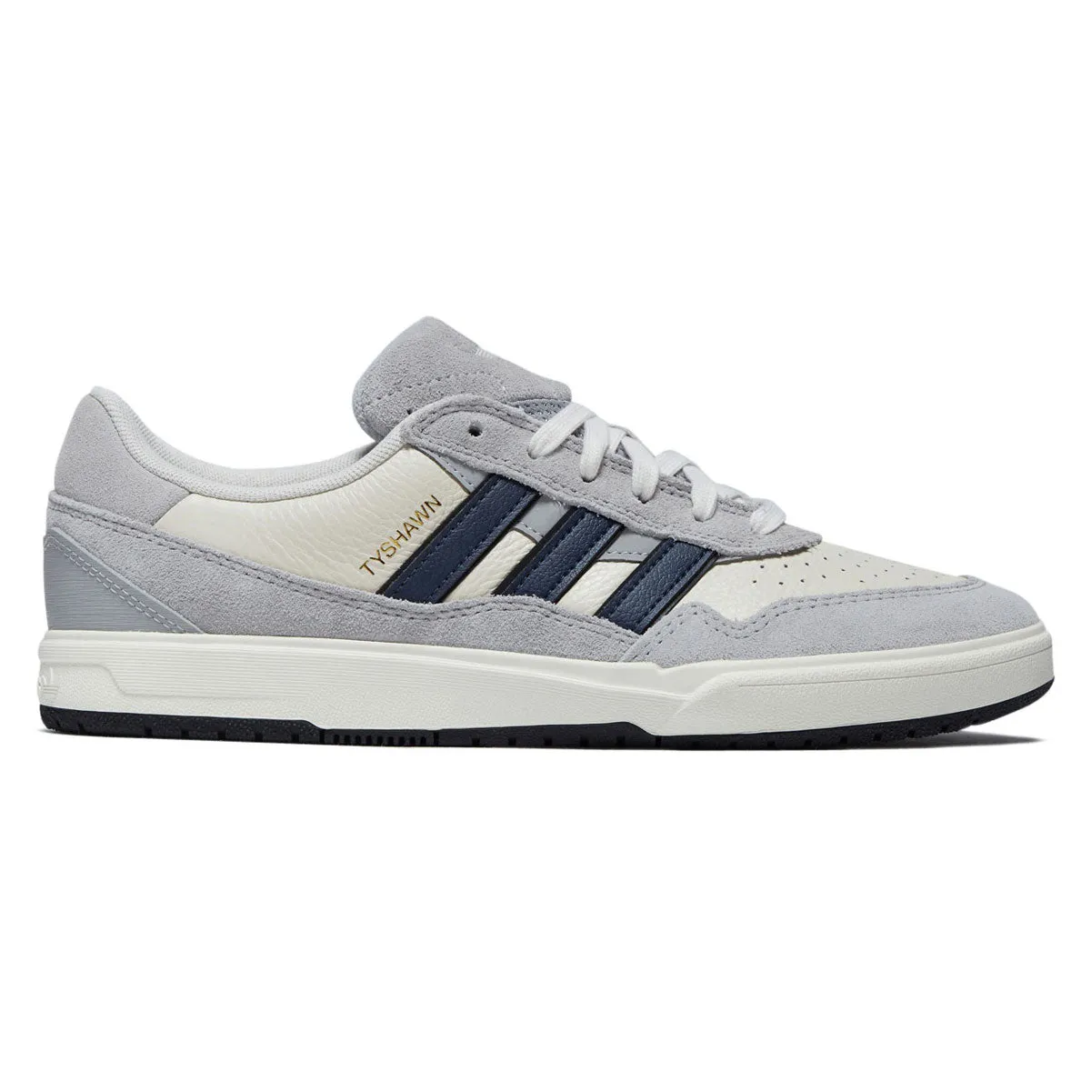 Adidas Tyshawn II Shoes - Grey/Core Navy/Core White Heel Stabilizer Tech Glow