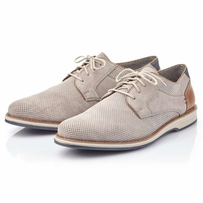 Anti Fatigue Technology Rieker Mike 04 Grey Nubuck Oxford Shoe (Men's)