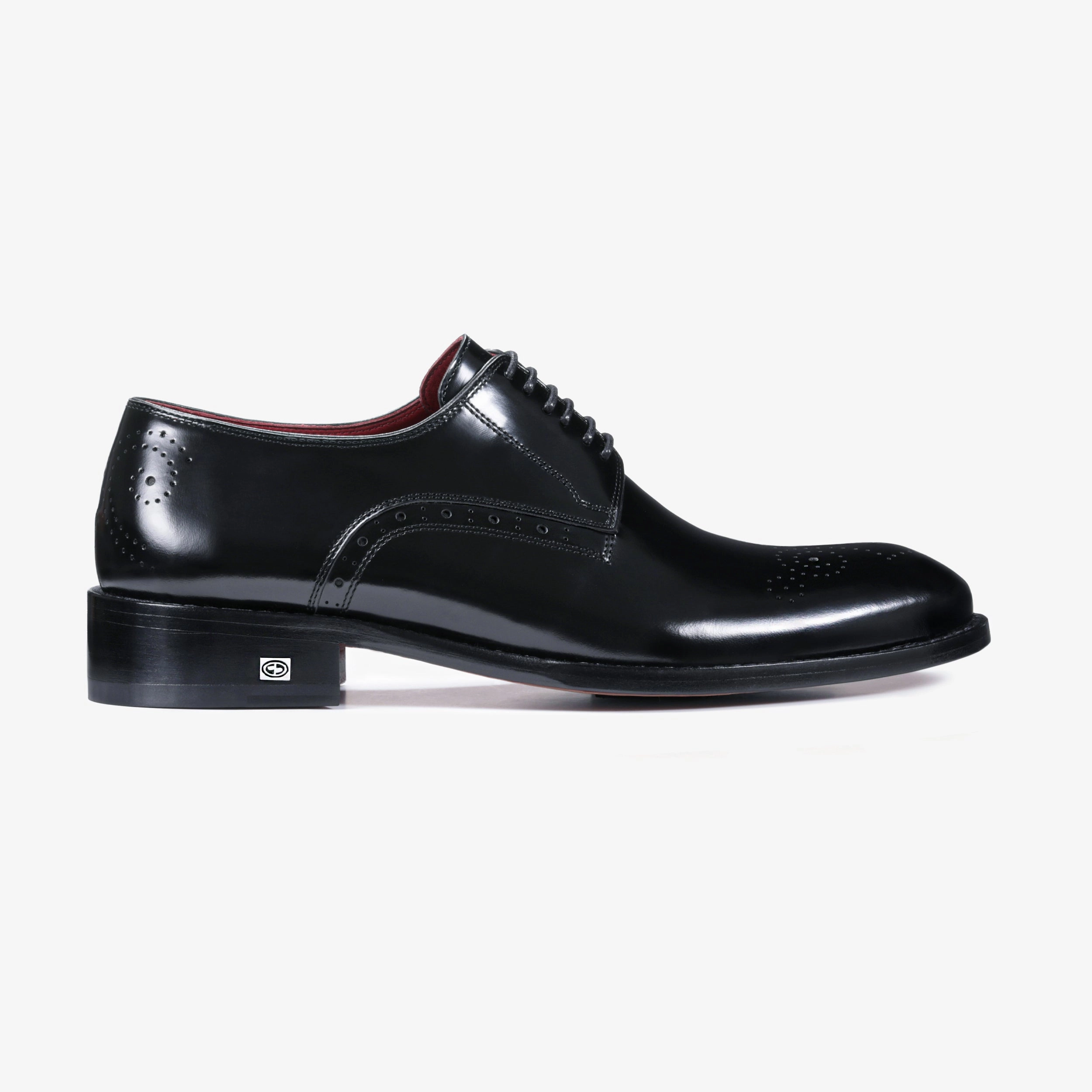 Heel-Secure Men's Black Leather Derby Lace-up Dad Pick