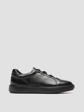 SLOUCH 001 - Black Leather Sneakers easiest Impact Resistant Heel