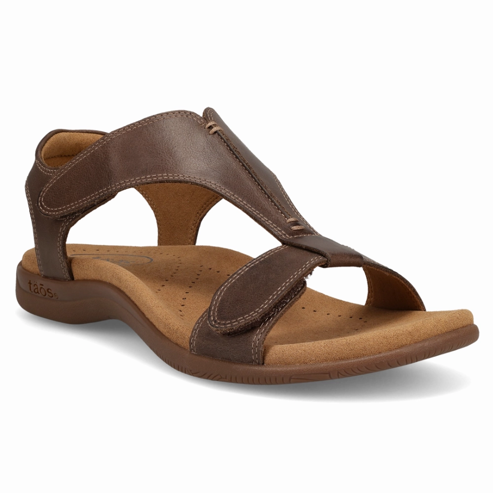 Beach Walk Taos The Show Mocha Leather Sandal (Women's)