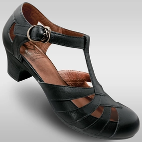 Affordable athlete - style Aris Allen Black T-Strap Dance Shoes