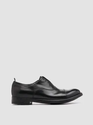 HIVE 004 - Black Leather Oxford Shoes Comfort Bend warm glow