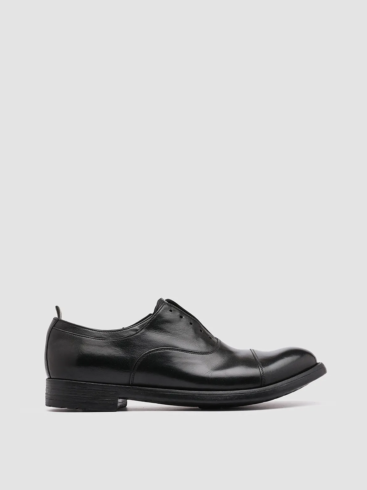 HIVE 004 - Black Leather Oxford Shoes Comfort Bend warm glow