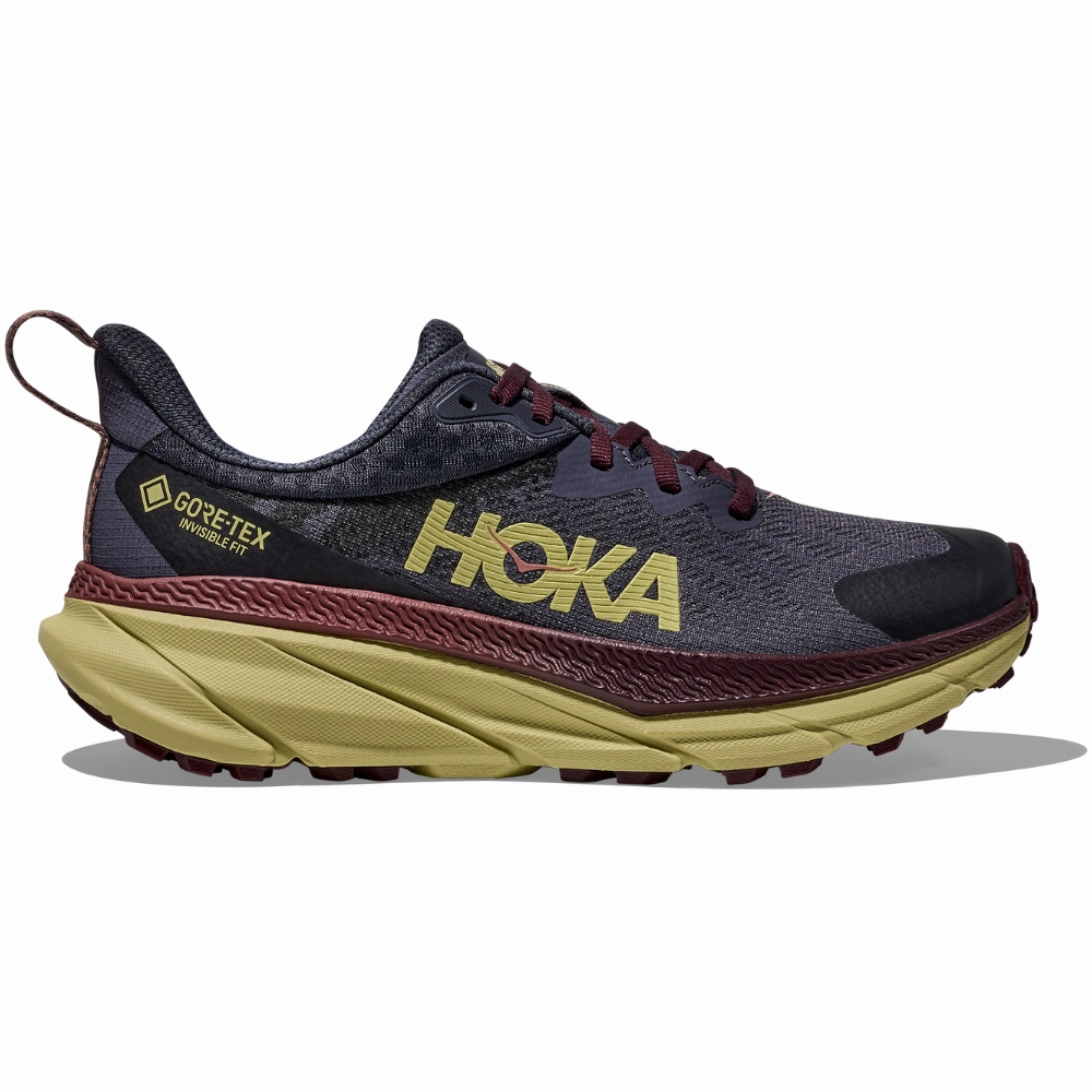 Stacked Heel Design Flexible Ground Contact Hoka Challenger ATR 7 GTX Charcoal Grey/Cardamom Running Shoe (Women's)