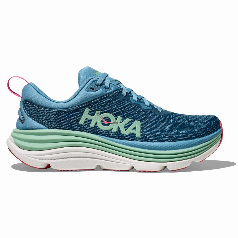Seamless Internal Structure Hoka Gaviota 5 Alpine Blue/Jadeite Running Shoe (Women's)