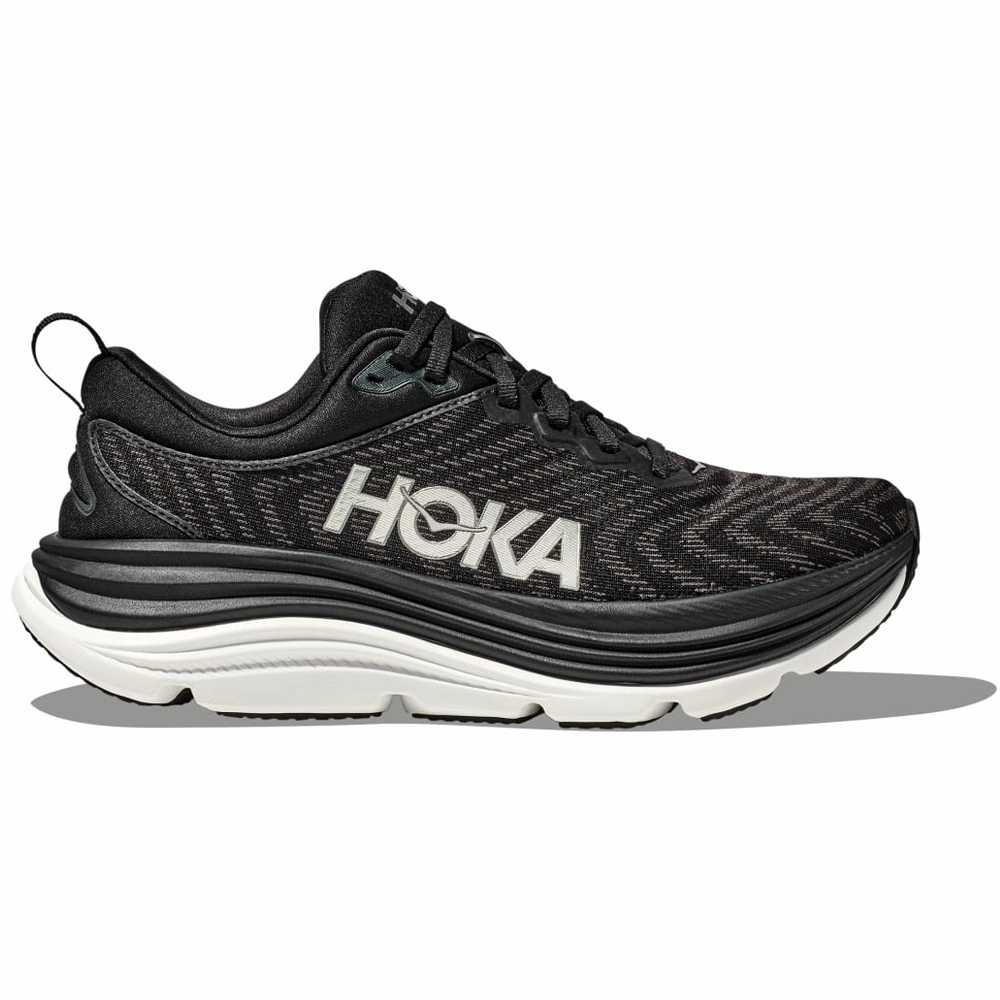 Coach Step Midday Style Hoka Gaviota 5 Black/White Running Shoe (Men's)
