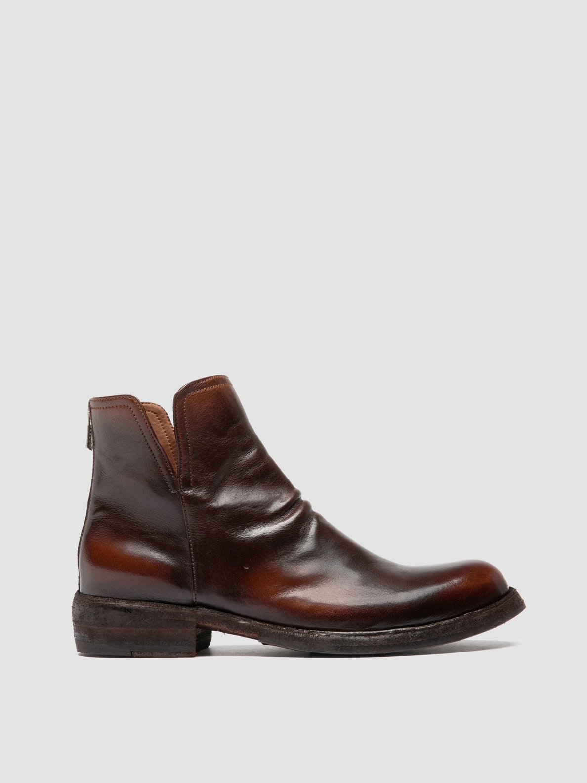 High-performance LEGRAND 169 - Brown Leather Zipped Boots