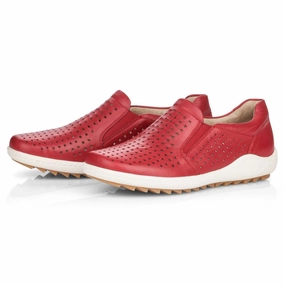 Non Marking Tread Ergonomic Feel Remonte Liv 21 Rosso Leather Shoe (Women's)