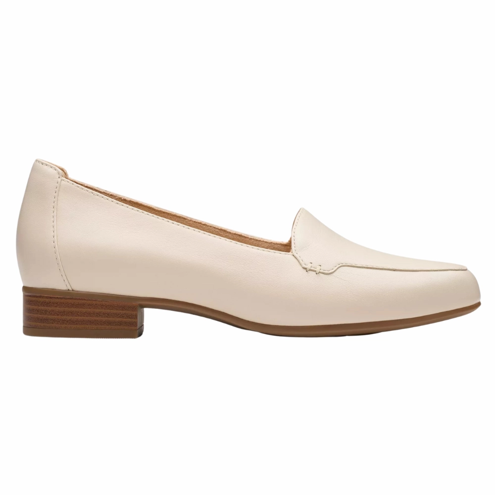 Clarks Krystine Lily Cream Leather Loafer (Women's) Chill Feet