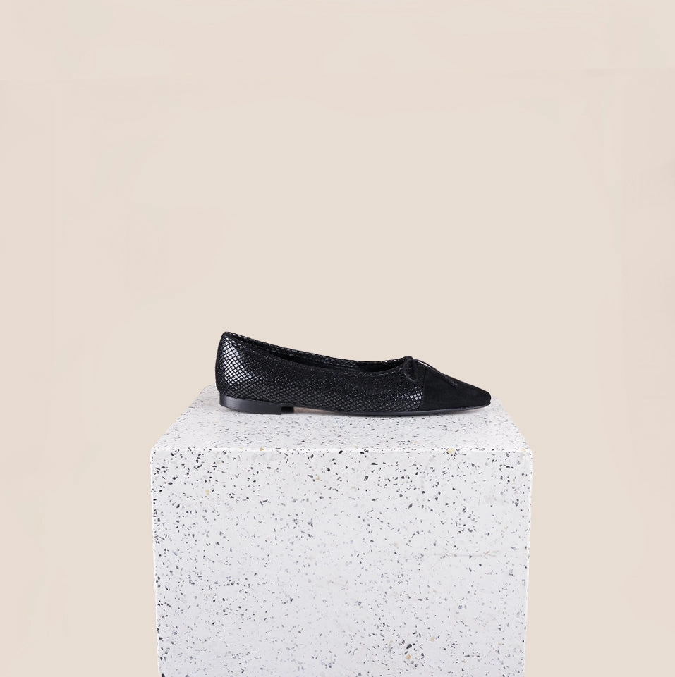 Sleek Construction Como -  Diamond Shimmer/Black Suede