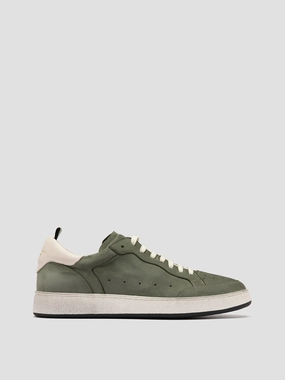 Sock Liner Technology THE ANSWER 002 - Green Leather and Suede Sneakers