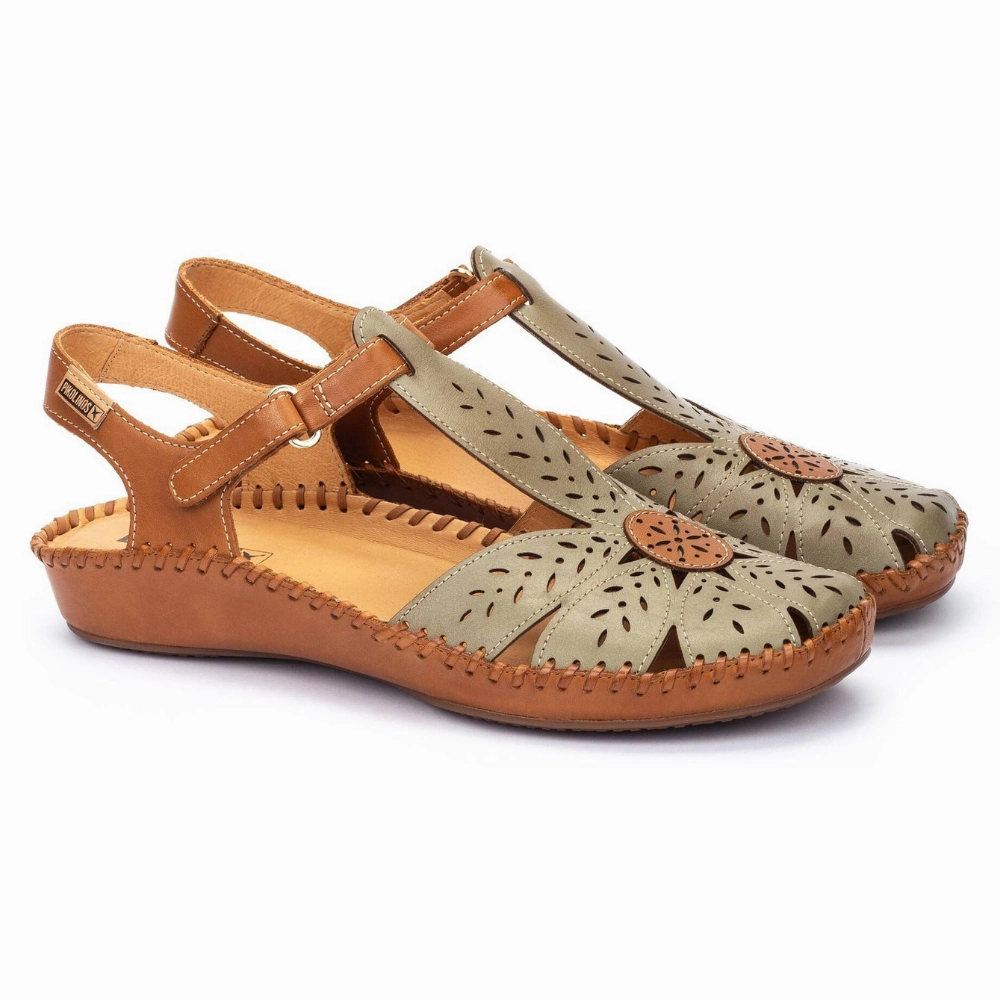 Standout Look Pikolinos P. Vallarta Sage Leather Sandals (Women's)