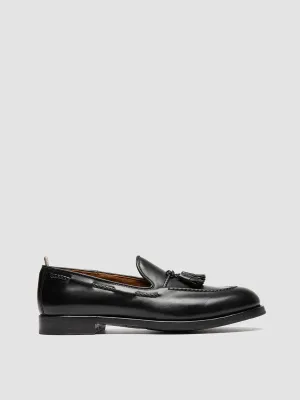 IVIES 002 - Black Leather Tassel Loafers Casual Design Simple Comfort Design