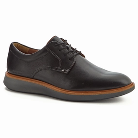 Johnston & Murphy XC  Parker Plain Toe Black Waterproof Leather Shoe (Men's) Reliable Balance