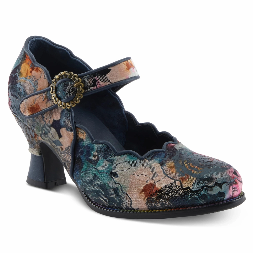 L'artiste By Spring Step Adodora-Prit Navy Multi Textile Pump (Women's) Shopping Spark Ultra Comfort
