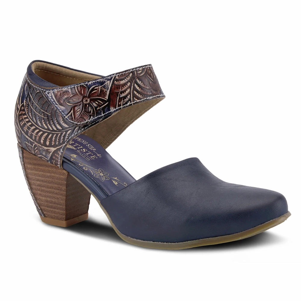 Formal Shoes Dance Mood L'Artiste By Spring Step Toolie Blue Leather (Women's)